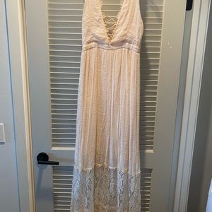 Light pink forever 21 maxi dress.